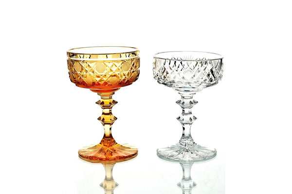 Crystal vase for ice cream or dessert "Gourmet" (amber)