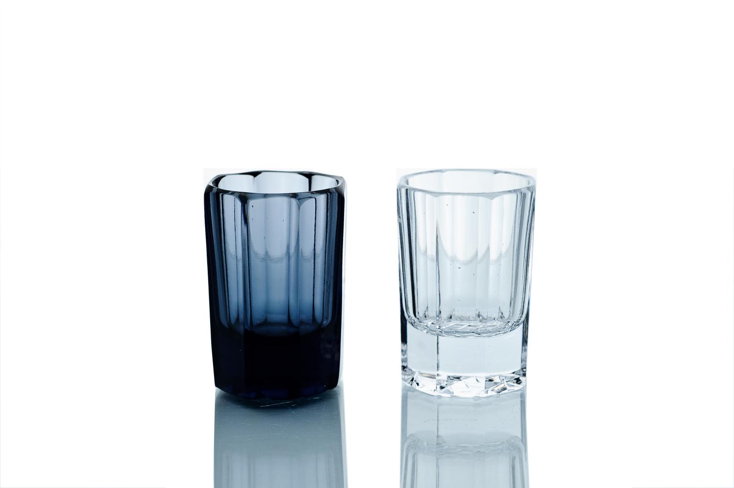 Set of 6 crystal glasses for strong drinks (colorless)