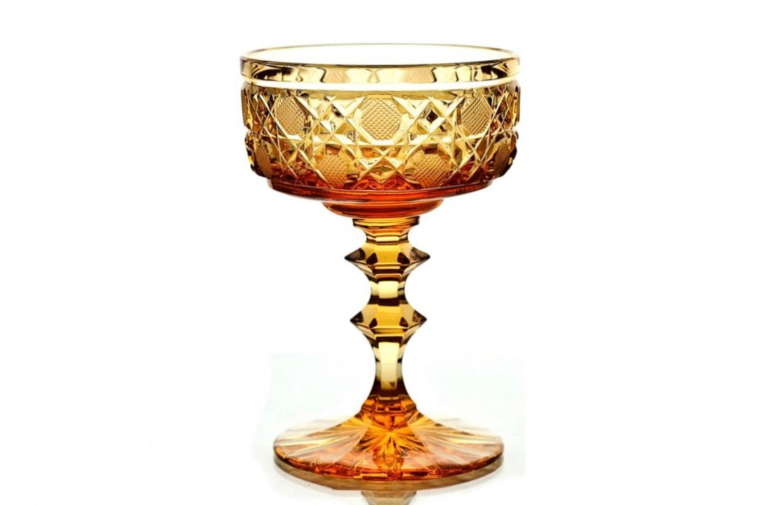 Crystal vase for ice cream or dessert "Gourmet" (amber)