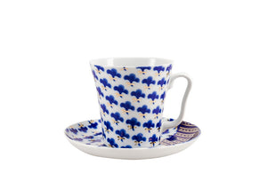 TEA CUP AND SAUCER "OKINAVA" 360ML, FIGURE FORM "LENINGRADSKIY 2"